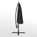 Achthoekige aluminium zweefparasol 3 meter Fan Noir Kortingen