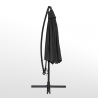 Achthoekige aluminium zweefparasol 3 meter Fan Noir Kortingen