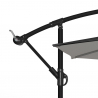 Achthoekige aluminium zweefparasol 3 meter Fan Noir Catalogus