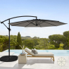 Achthoekige aluminium zweefparasol 3 meter Fan Noir Korting