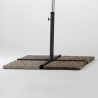 Vierkante aluminium zweefparasol 2,5x2,5 meter Shadow Brown Voorraad