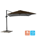 Aluminium zweefparasol 3x3 m Paradise Brown Aanbod