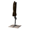 Vierkante aluminium zweefparasol 3 x 3 meter Paradise Brown Kortingen