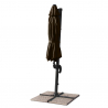 Vierkante aluminium zweefparasol 3 x 3 meter Paradise Brown Kortingen