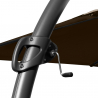 Anti-UV zweefparasol met decentrale aluminium paal 3,5x3,5 m Copenaghen Brown Karakteristieken