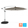 Achthoekige aluminium zweefparasol 3 meter Fan Brown Aanbod