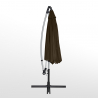 Achthoekige aluminium zweefparasol 3 meter Fan Brown Catalogus