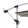 Achthoekige aluminium zweefparasol 3 meter Fan Brown Voorraad