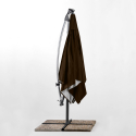 Vierkante aluminium zweefparasol 2,5x2,5 meter Shadow Brown Kortingen