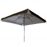 Vierkante aluminium parasol met centrale paal 3x3 meter Marte Brown  Kortingen