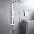 Thermostatisch stalen douchepaneel met mengkraan en handdouche Saturnia Aanbieding