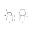 Modern design armchairs with armrests for kitchen bar restaurant Scab Vanity Arm Korting