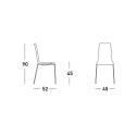 Modern design chairs in polypropylene for kitchen bar restaurant Scab Mannequin Korting