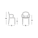 Chairs armchairs with armrests modern design for kitchen bar restaurant Scab Gio Arm Karakteristieken