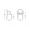 Modern design fauteuilstoelen met armleuningen Scab Gio Arm Karakteristieken