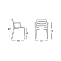 Scab Sunset modern design kitchen garden bar chair with armrests Prijs