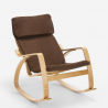 Ergonomische houten schommelstoelfauteuil met Scandinavisch design Aalborg 