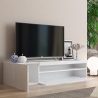 Modern TV cabinet with door and flap drawer 150cm Daiquiri White M Verkoop