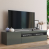 Modern TV cabinet with door and flap drawer 150cm Daiquiri Anthracite M Verkoop