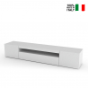 Modern TV cabinet with door and flap drawer 200cm Daiquiri White L Aanbod