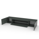 Design TV-meubel met klepschuifdeuren 200cm Daiquiri Antraciet L Aanbod