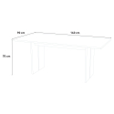 Modern design wooden dining table 160x90cm Bologna Catalogus
