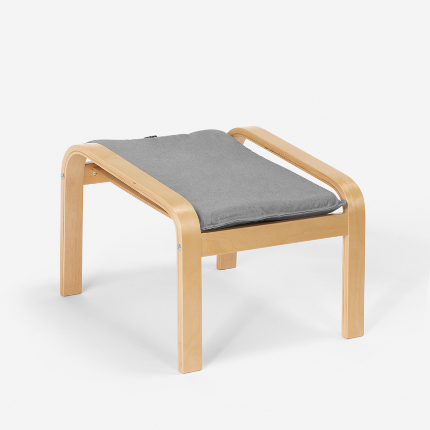 Buskruit bezig Opmerkelijk Sylt Voetenbank poef fauteuil bank woonkamer hout Scandinavisch design
