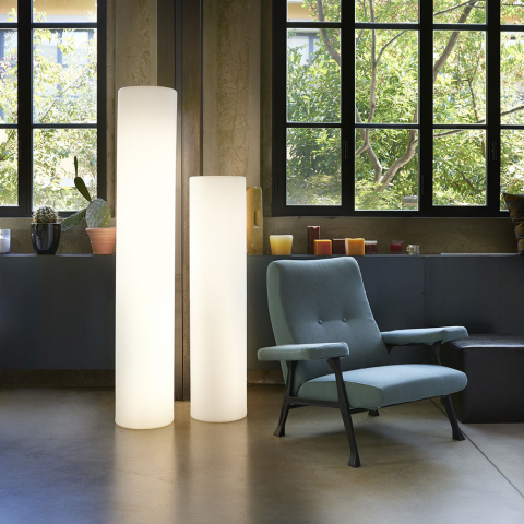 Modern design cylinder floor lamp Fluo by Slide Aanbieding