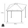 Stalen pergola tuinpaviljoen 3x3 meter Style Kortingen