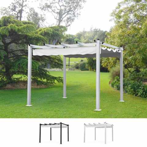 Square gazebo 3x3 meters in aluminum for garden bar hotel restaurant Firenze Aanbieding