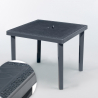 Vierkante polyrotan tafel 90x90cm Grand Soleil Gruvyer Catalogus