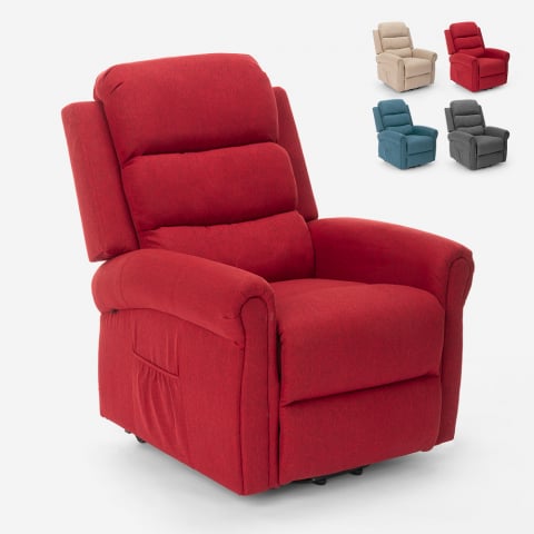 Elektrische relax fauteuil verwarmde masserende liftstoel met wielen Victoria Aanbieding