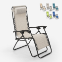 Opvouwbare tuin-en strandstoel Emily Zero Gravity met meerdere standen Aanbieding
