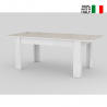 Uitschuifbare eettafel modern design in witte kleur 160-210x90cm JESI LONG Verkoop