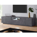Modern TV meubel met 4 schuifdeuren 220cm lade Vega Low Ardesia XL Kortingen