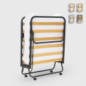Opklapbaar bed Demetra met microvezel matras en lattenbodem, 80x190cm 