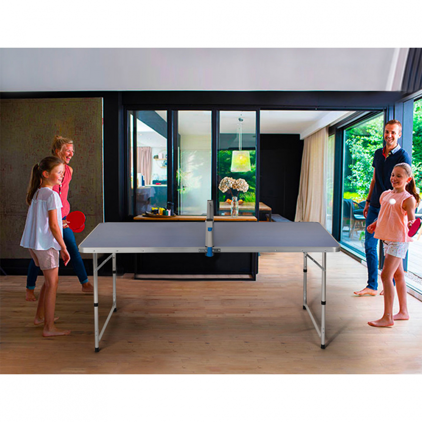 aan de andere kant, Magazijn grip BACKSPIN tafeltennistafel 160x80 opvouwbaar indoor outdoor net rackets  ballen