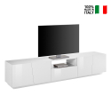 Design TV-meubel met 4 deuren, schuifladevak wit VEGA LOW XL Verkoop