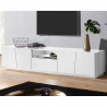 Design TV-meubel met 4 deuren, schuifladevak wit VEGA LOW XL Kortingen