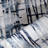 Eigentijds modern kortpolig grijsblauw Double tapijt CEL001 Aanbod