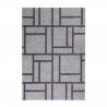 Modern design geometrisch rechthoekig grijs zwart Milano tapijt GRI015 Verkoop