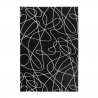 Modern woonkamer tapijt design Milano zwart witte lijnen NER001 Verkoop