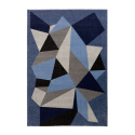 Modern geometrisch design woonkamerkleed blauw grijs Milano BLU016 Verkoop