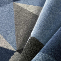 Modern geometrisch design woonkamerkleed blauw grijs Milano BLU016 Aanbod