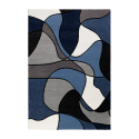 Modern design tapijt Milano geometrisch patroon pop art blauw wit BLU015 Verkoop