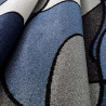 Modern design tapijt Milano geometrisch patroon pop art blauw wit BLU015 Aanbod