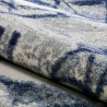 Milano design huiskamertapijt met modern patroon blauw grijs BLU014 Aanbod