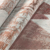 Kortpolig tapijt modern design geometrisch patroon Double grijs rood TER003 Aanbod