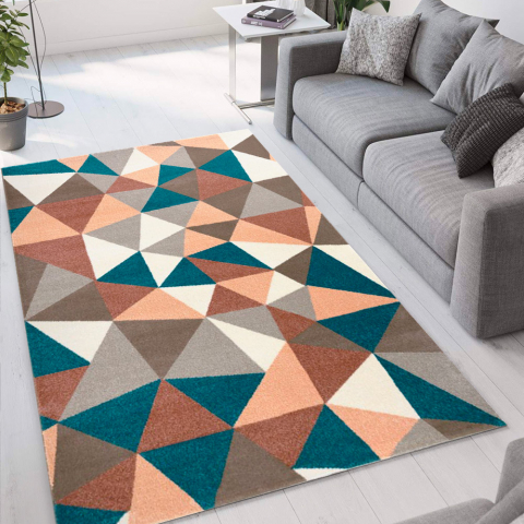 Modern design tapijt geometrisch patroon multicolor Milano GLO010 Aanbieding