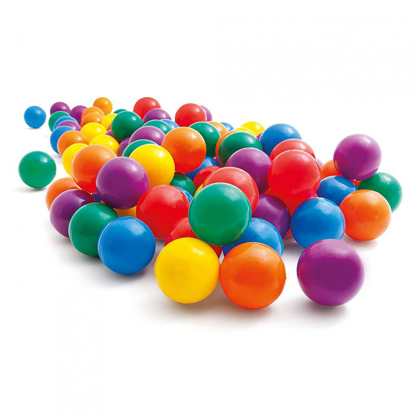 Verzoekschrift radium binden Fun Balls Set 100 stuks plastic gekleurde ballen Intex 49600